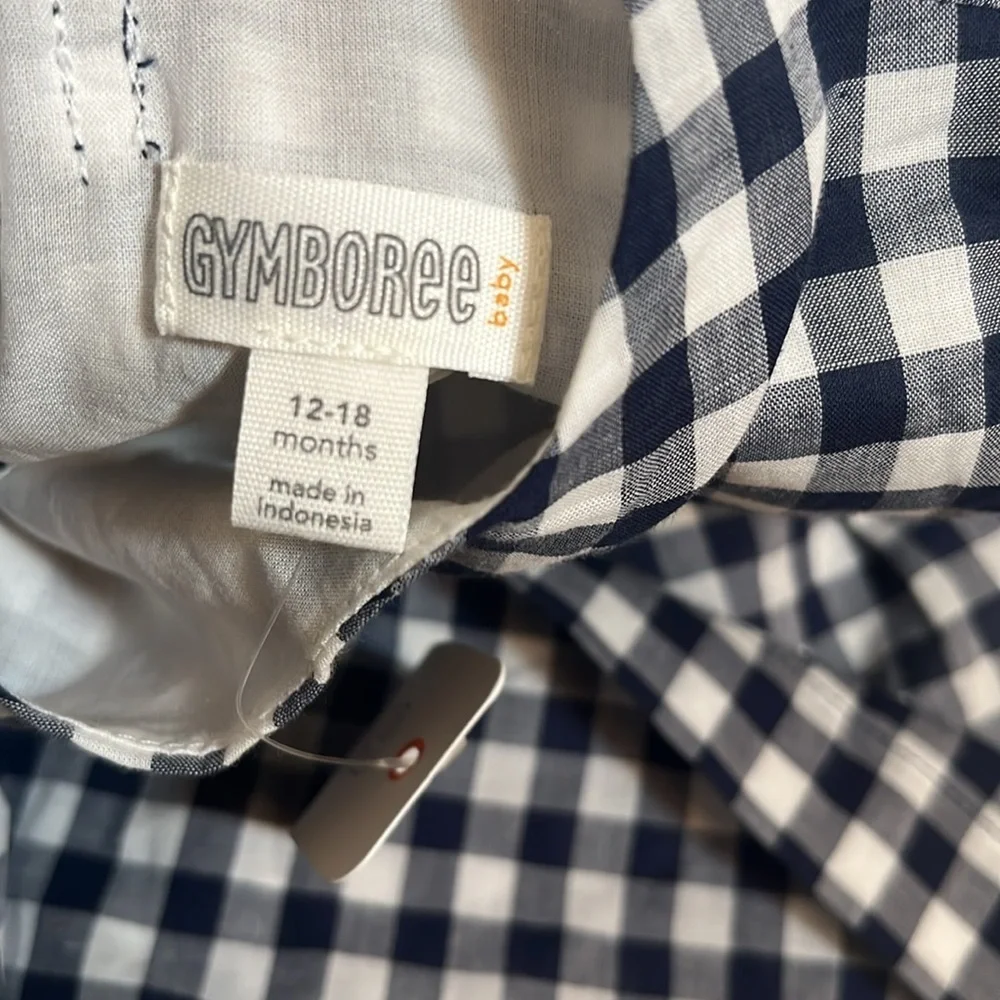 NWT Gymboree Navy Plaid Baby Dress